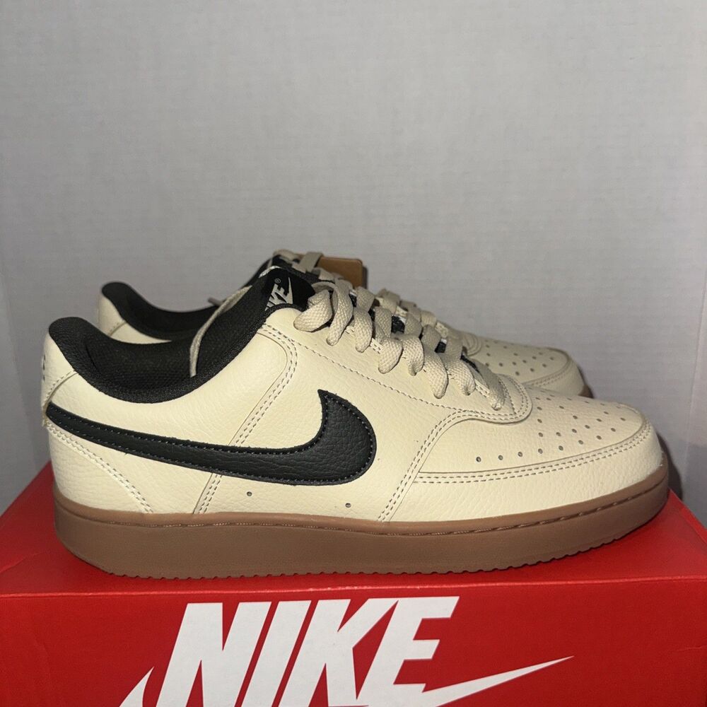 Nike Court Vision Low Light Khaki Sequoia Gum Shoes HV4506-200 Mens 8 Womens 9.5